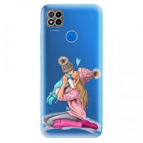 Odolné silikónové puzdro iSaprio - Kissing Mom - Blond and Boy - Xiaomi Redmi 9C