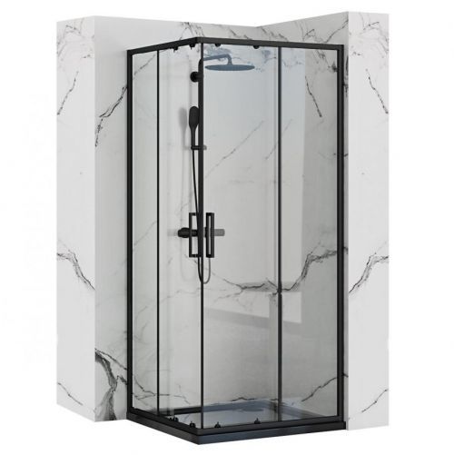 REA - SPRCHOVÝ KOUT PUNTO BLACK 80X80 (REA-K4800)