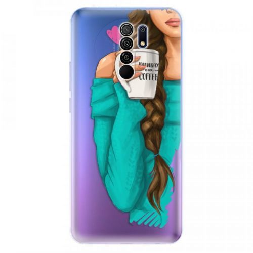 Odolné silikónové puzdro iSaprio - My Coffe and Brunette Girl - Xiaomi Redmi 9