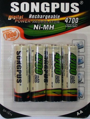 Nabíjacie batérie Songpus 4700 mAh AA 4ks