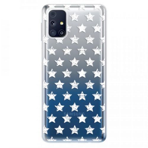 Odolné silikónové puzdro iSaprio - Stars Pattern - white - Samsung Galaxy M31s