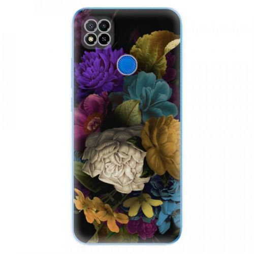 Odolné silikónové puzdro iSaprio - Dark Flowers - Xiaomi Redmi 9C