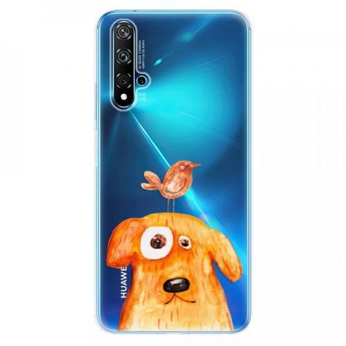 Odolné silikónové puzdro iSaprio - Dog And Bird - Huawei Nova 5T