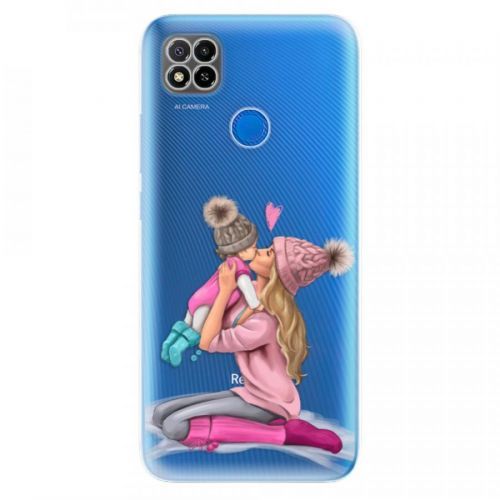 Odolné silikónové puzdro iSaprio - Kissing Mom - Blond and Girl - Xiaomi Redmi 9C