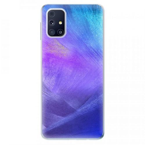 Odolné silikónové puzdro iSaprio - Purple Feathers - Samsung Galaxy M31s