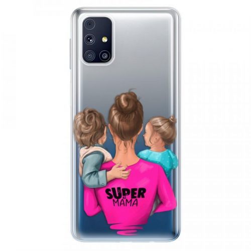 Odolné silikónové puzdro iSaprio - Super Mama - Boy and Girl - Samsung Galaxy M31s