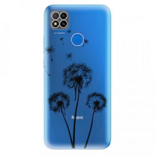 Odolné silikónové puzdro iSaprio - Three Dandelions - black - Xiaomi Redmi 9C