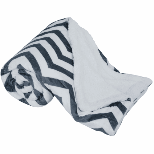 Oboustranná beránková deka, geometrický vzor, 150x200, FUTURO