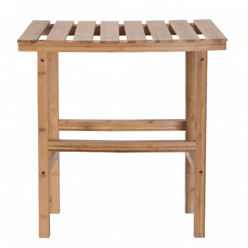 Příruční stolek k vířivce ve tvaru oblouku, přírodní bambus, VIREO TYP 1