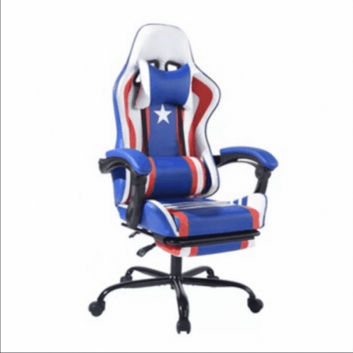 Herné kreslo CAPTAIN modrá / červená / biela Tempo Kondela