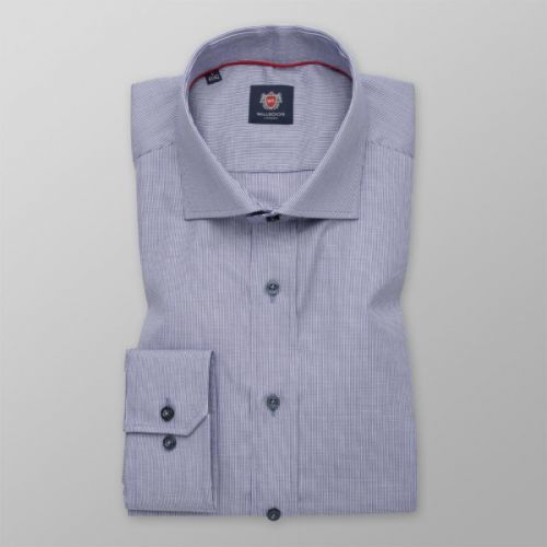 Pánska košeľa Slim Fit svetlo modrá s jemným vzorom 12291