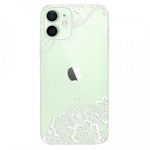 Odolné silikónové puzdro iSaprio - White Lace 02 - iPhone 12