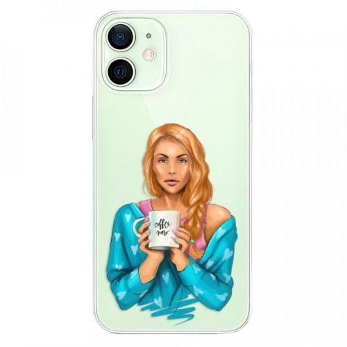 Odolné silikónové puzdro iSaprio - Coffe Now - Redhead - iPhone 12 mini