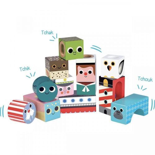 Vilaca Drevené zvukové kocky More