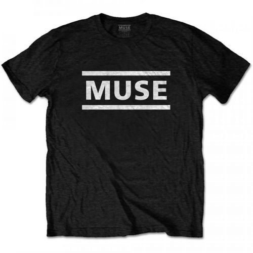 Muse - Tričko White Logo - Muž, Unisex, Čierna, XXL