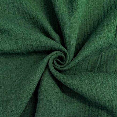 Dvojitá gázovina/mušelín dark green