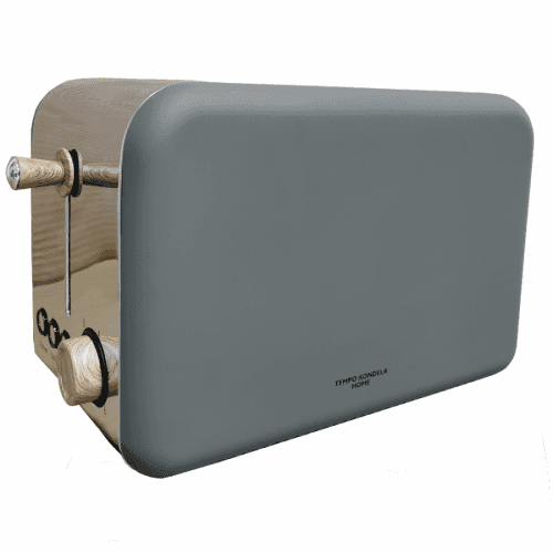 Topinkovač, nerezová ocel, šedá / vzor dřevo, DUSTIN