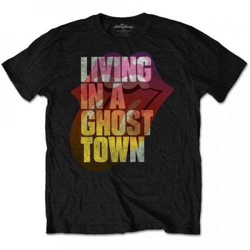 Rolling Stones - Tričko Ghost Town - Muž, Unisex, Čierna, XXL