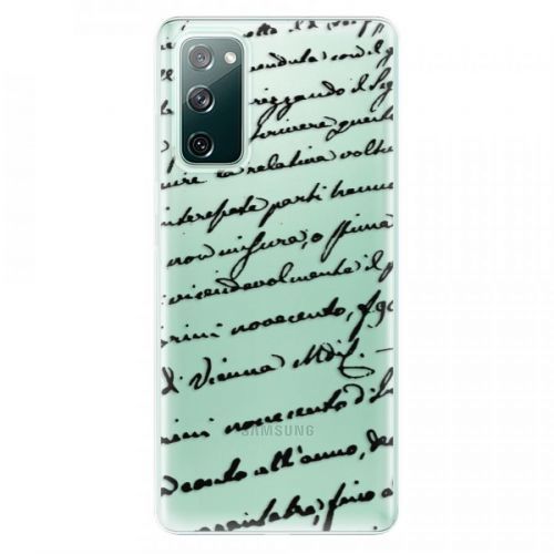 Odolné silikónové puzdro iSaprio - Handwriting 01 - black - Samsung Galaxy S20 FE