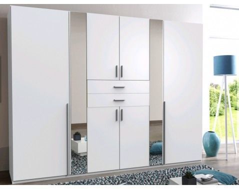 Šatníková skriňa Vanea, 270 cm, biela