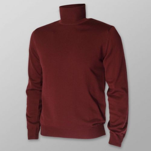 Pánsky sveter s rolákom bordó 12315