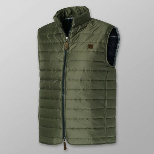 Pánska prešívaná vesta khaki farby 12356