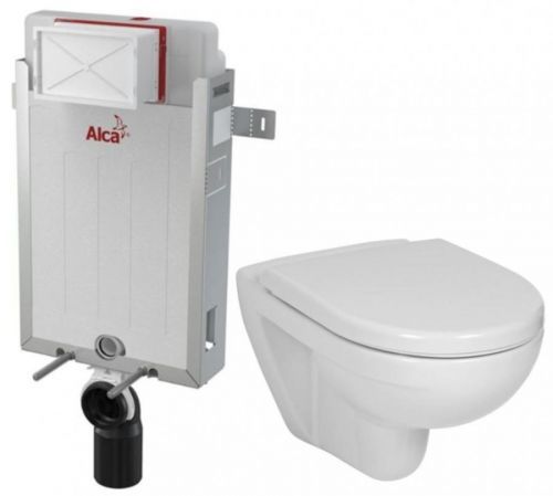 ALCAPLAST Renovmodul - předstěnový instalační systém bez tlačítka + WC JIKA LYRA PLUS + SEDÁTKO DURAPLAST (AM115/1000 X LY6)