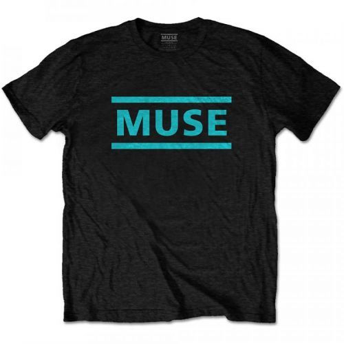 Muse - Tričko Light Blue Logo - Muž, Unisex, Čierna, S