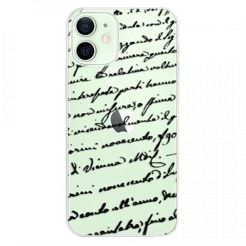 Odolné silikónové puzdro iSaprio - Handwriting 01 - black - iPhone 12