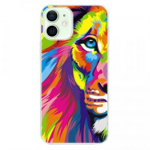 Odolné silikónové puzdro iSaprio - Rainbow Lion - iPhone 12 mini