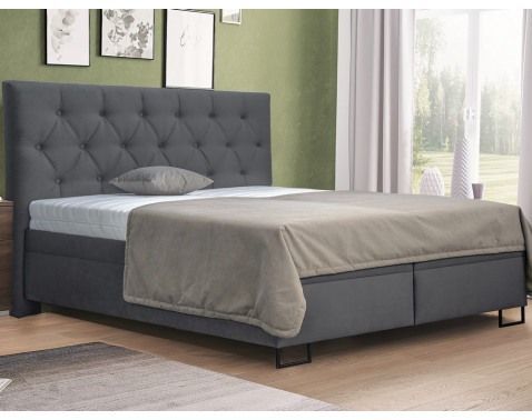 Posteľ Amy 180x200 cm, tmavo šedá látka