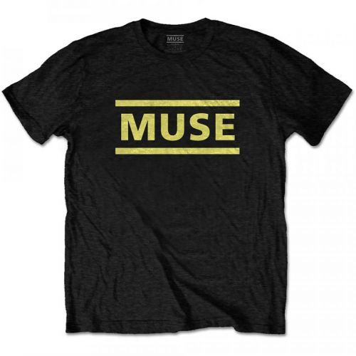 Muse - Tričko Yellow Logo - Muž, Unisex, Čierna, L