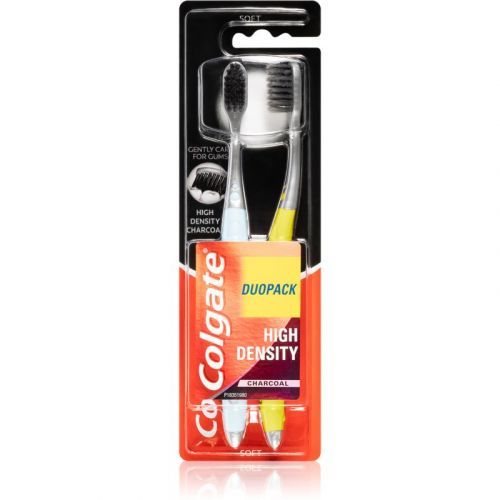 Colgate High Density Charcoal zubná kefka soft farebné varianty 2 ks