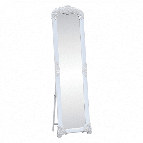 Stojanové zrcadlo, bílá / stříbrná, Casius