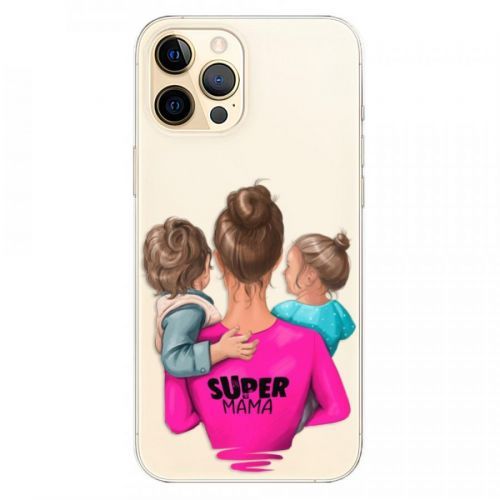Odolné silikónové puzdro iSaprio - Super Mama - Boy and Girl - iPhone 12 Pro Max
