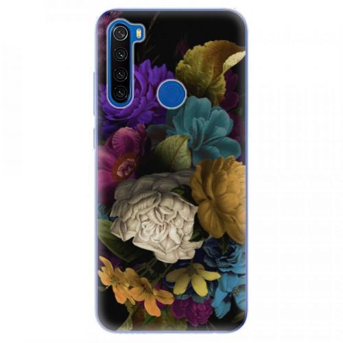 Odolné silikónové puzdro iSaprio - Dark Flowers - Xiaomi Redmi Note 8T