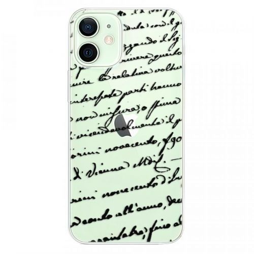 Odolné silikónové puzdro iSaprio - Handwriting 01 - black - iPhone 12 mini