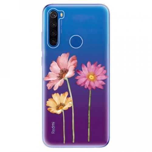 Odolné silikónové puzdro iSaprio - Three Flowers - Xiaomi Redmi Note 8T