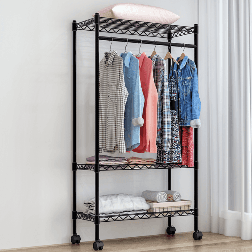 Pojazdný stojan na šaty VERDONE čierna Tempo Kondela