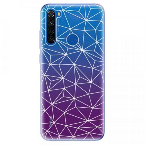 Odolné silikónové puzdro iSaprio - Abstract Triangles 03 - white - Xiaomi Redmi Note 8T