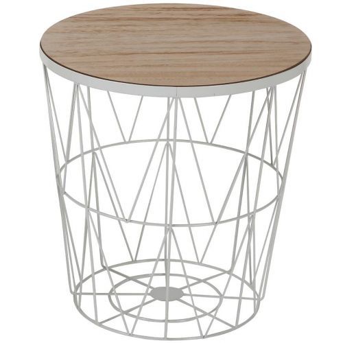 Kôš Space biely/drevo