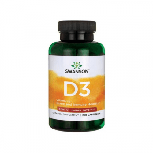 Swanson Vitamín D3 2000 IU 250 kaps.