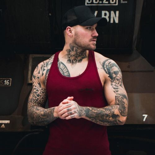 GymBeam Tielko Stringer Tank Top Burgundy  S