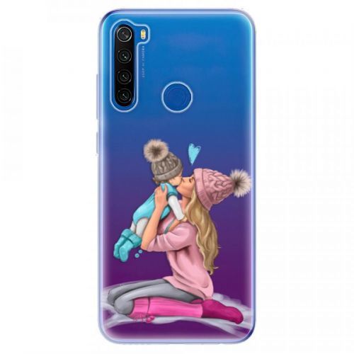Odolné silikónové puzdro iSaprio - Kissing Mom - Blond and Boy - Xiaomi Redmi Note 8T