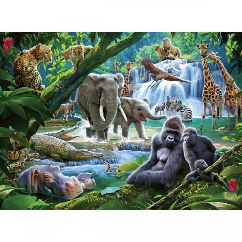 Ravensburger Puzzle 129706 Rodina z džungle 100 dielikov