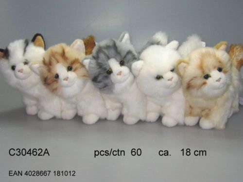 Plyš Kočka 5 barev 28cm