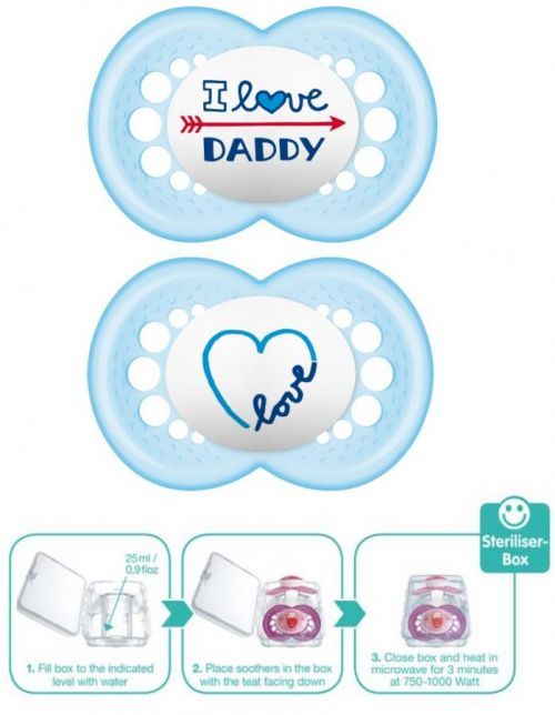 MAM silikónové cumlíky ORIGINAL od 16 mesiacov chlapec v sterilizačnej krabičke 2ks