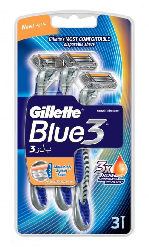 Gillette Blue3 holiaci strojček 3ks
