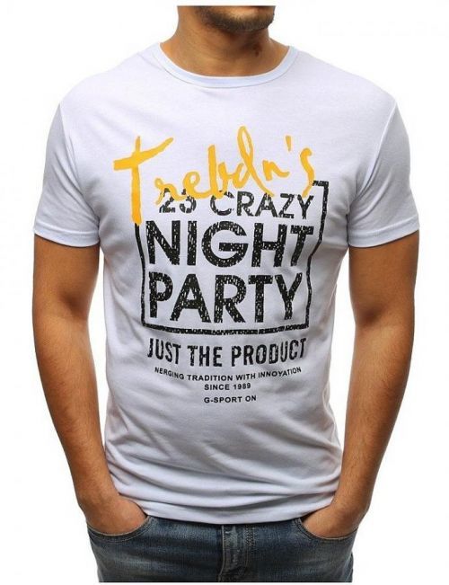 Biele tričko s nápisom