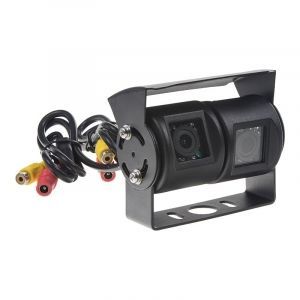 Duálna parkovacia kamera s IR 12V - CCD / PAL / IP68 (100x66x83mm)